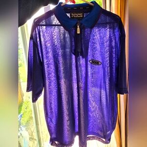 Interesting Purple/Blue Sheer/solid Polo Shirt